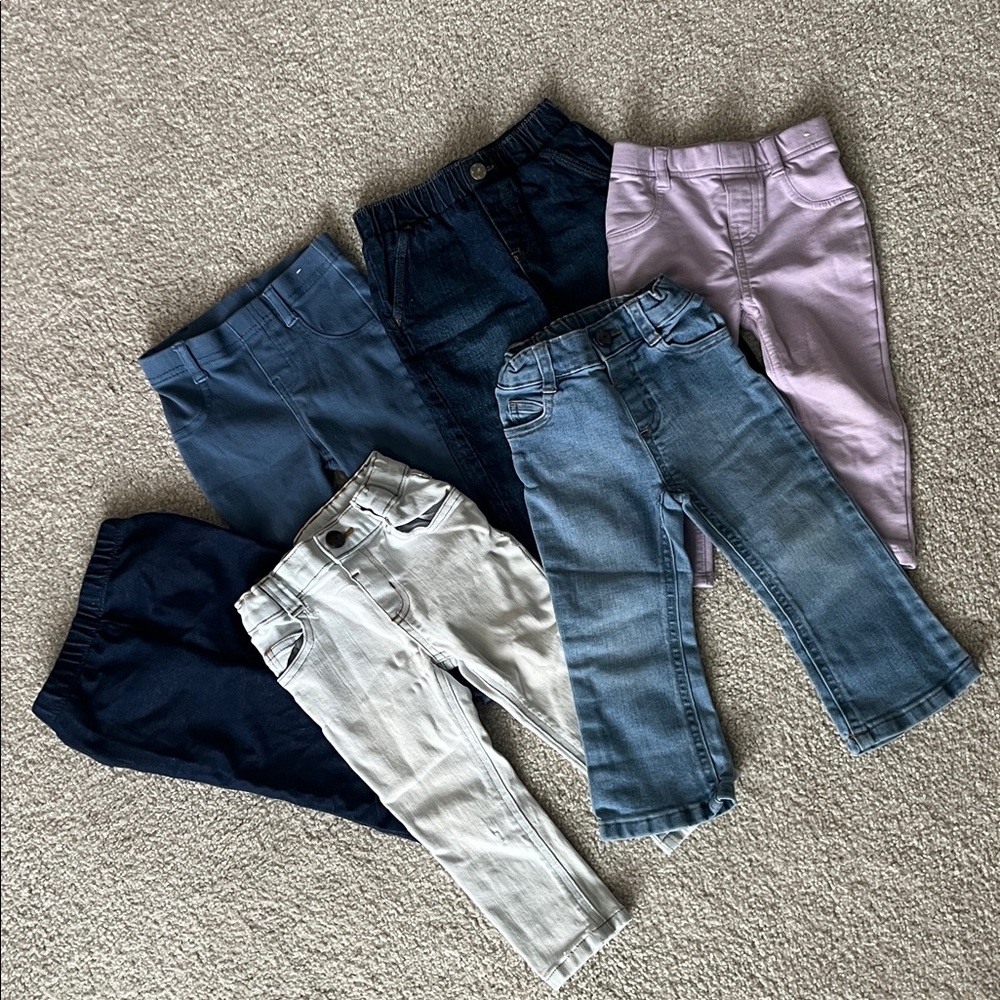Lot of 6 pairs Garanimals jeans / pants size 18 months excellent condition